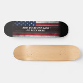 Voeg jouw tekst op Amerikaanse vlag toe Persoonlijk Skateboard (Horizontaal)