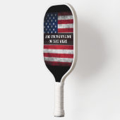 Voeg jouw tekst op Amerikaanse vlag toe Pickleball Paddle (Links)