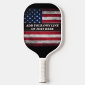Voeg jouw tekst op Amerikaanse vlag toe Pickleball Paddle (Voorkant)