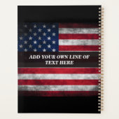 Voeg jouw tekst op Amerikaanse vlag toe Planner (Achterkant)