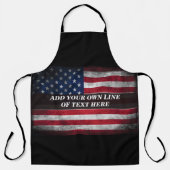 Voeg jouw tekst op Amerikaanse vlag toe Schort (Voorkant)