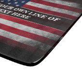 Voeg jouw tekst op Amerikaanse vlag toe Snijplank (Hoek)