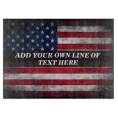 Voeg jouw tekst op Amerikaanse vlag toe Snijplank (Voorkant)