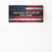 Voeg jouw tekst op Amerikaanse vlag toe Spandoek (Insitu)