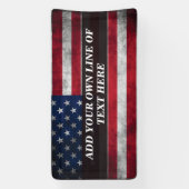 Voeg jouw tekst op Amerikaanse vlag toe Spandoek (Verticaal)