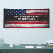 Voeg jouw tekst op Amerikaanse vlag toe Spandoek (Beurs)