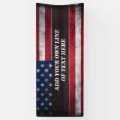 Voeg jouw tekst op Amerikaanse vlag toe Spandoek (Verticaal)