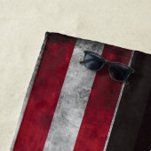 Voeg jouw tekst op Amerikaanse vlag toe Strandlaken (In situ)