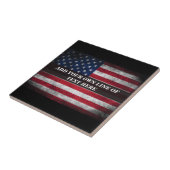 Voeg jouw tekst op Amerikaanse vlag toe Tegeltje (Zijkant)