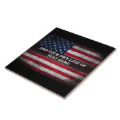 Voeg jouw tekst op Amerikaanse vlag toe Tegeltje (Zijkant)