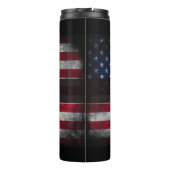 Voeg jouw tekst op Amerikaanse vlag toe Thermosbeker (Achterkant)