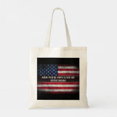 Voeg jouw tekst op Amerikaanse vlag toe Tote Bag (Achterkant)