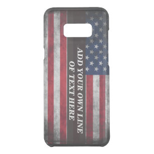 Voeg jouw tekst op Amerikaanse vlag toe Get Uncommon Samsung Galaxy S8 Plus Case