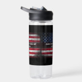 Voeg jouw tekst op Amerikaanse vlag toe Waterfles (Rechts)