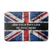 Voeg jouw tekst op het Engelse vlag Sierkussen toe Badmat (Voorkant)