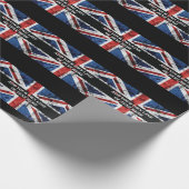 Voeg jouw tekst op het Engelse vlag Sierkussen toe Cadeaupapier (Hoek)
