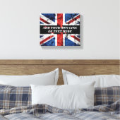 Voeg jouw tekst op het Engelse vlag Sierkussen toe Canvas Afdruk (Insitu (Slaapkamer))