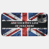 Voeg jouw tekst op het Engelse vlag Sierkussen toe Case-Mate iPhone Case (Achterkant (horizontaal))