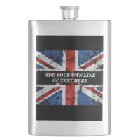 Voeg jouw tekst op het Engelse vlag Sierkussen toe