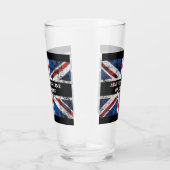 Voeg jouw tekst op het Engelse vlag Sierkussen toe Glas (Rechts)