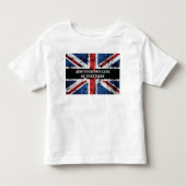 Voeg jouw tekst op het Engelse vlag Sierkussen toe Kinder Shirts (Voorkant)