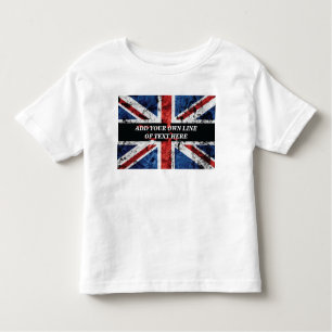 Voeg jouw tekst op het Engelse vlag Sierkussen toe Kinder Shirts