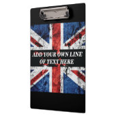 Voeg jouw tekst op het Engelse vlag Sierkussen toe Klembord (Links)