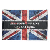 Voeg jouw tekst op het Engelse vlag Sierkussen toe Kussensloop (Achterkant)