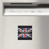 Voeg jouw tekst op het Engelse vlag Sierkussen toe Magneet (Insitu (Vaatwasser))