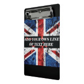 Voeg jouw tekst op het Engelse vlag Sierkussen toe Mini Klembord (Angled2)