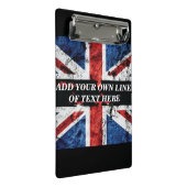 Voeg jouw tekst op het Engelse vlag Sierkussen toe Mini Klembord (Schuin)