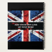 Voeg jouw tekst op het Engelse vlag Sierkussen toe Planner (Achterkant)
