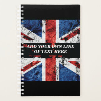 Voeg jouw tekst op het Engelse vlag Sierkussen toe Planner