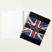 Voeg jouw tekst op het Engelse vlag Sierkussen toe Planner (Display)