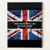 Voeg jouw tekst op het Engelse vlag Sierkussen toe Planner (Achterkant)