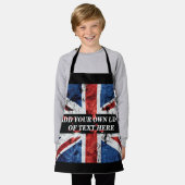 Voeg jouw tekst op het Engelse vlag Sierkussen toe Schort (Gedragen)