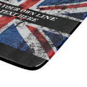 Voeg jouw tekst op het Engelse vlag Sierkussen toe Snijplank (Hoek)