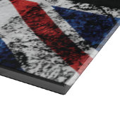 Voeg jouw tekst op het Engelse vlag Sierkussen toe Snijplank (Hoek)