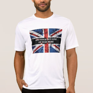 Voeg jouw tekst op het Engelse vlag Sierkussen toe T-shirt