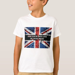 Voeg jouw tekst op het Engelse vlag Sierkussen toe T-shirt