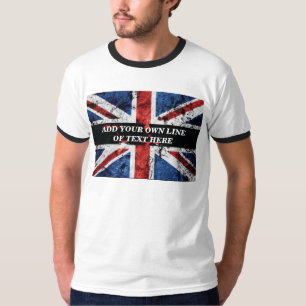 Voeg jouw tekst op het Engelse vlag Sierkussen toe T-shirt