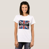 Voeg jouw tekst op het Engelse vlag Sierkussen toe T-shirt (Voorkant volledig)