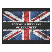 Voeg jouw tekst op het Engelse vlag Sierkussen toe Tafelkleed (Voorkant (Horizontaal))