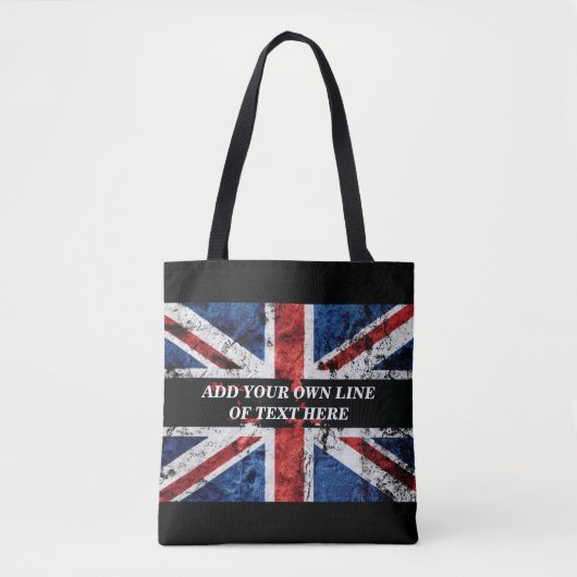 Voeg jouw tekst op het Engelse vlag Sierkussen toe Tote Bag (Voorkant)