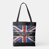 Voeg jouw tekst op het Engelse vlag Sierkussen toe Tote Bag (Achterkant)