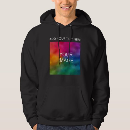 Voeg Jouw tekst Photo Afbeelding Logo Front Design Hoodie (Voorkant)