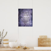 Voeg Jouw tekst Quote Dark Paars Grunge Textured Poster (Keuken)