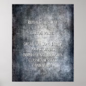 Voeg Jouw tekst Quote Grunge Textured Dark Grey to Poster (Voorkant)