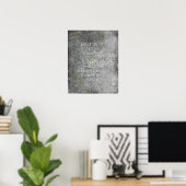 Voeg Jouw tekst Quote Grunge Textured Grey DIY toe Poster (Thuiskantoor)