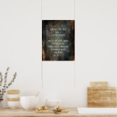 Voeg Jouw tekst Quote Warm Dark Grunge Textures to Poster (Keuken)